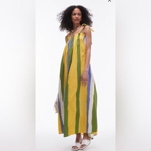 Topshop Poplin Muslin striped Dress | NWT | size Large